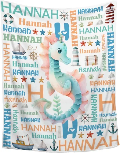 Miniatura 19 de Manta de conejo personalizada para niños y niñas, manta de bebé ultra suave, regalo personalizado, decoración de manta con nombre, 30 x 40 pulgadas