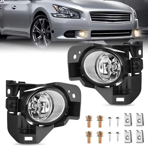 Miniatura 12 de Conjunto de luces antiniebla Nilight Compatible con Nissan Maxima 2000 2001 Sentra 2002 2003 Frontier 2004 Xterra Lámparas de lente transparente
