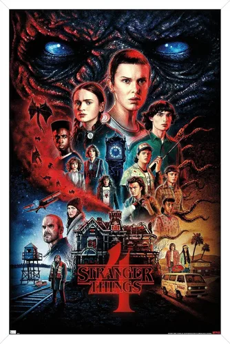 Miniatura 10 de Trends International Netflix Stranger Things: Season 4 - Póster de pared de una hoja, 14.725 x 22.375 pulgadas, versión enmarcada de madera