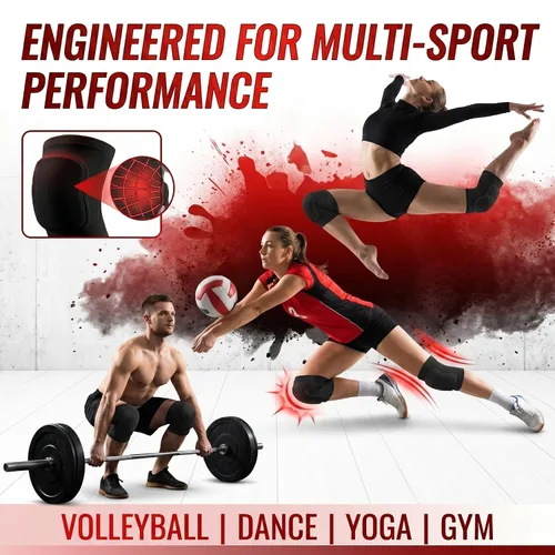 Miniatura 4 de Rodilleras de voleibol para mujeres, hombres, jóvenes y niños, rodillera para baloncesto, fútbol, baile, yoga, tenis, correr, ciclismo