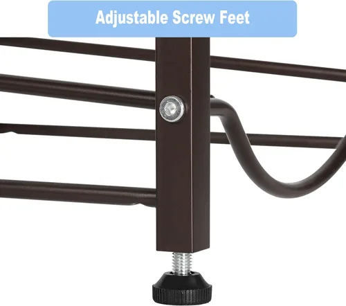 Miniatura 3 de HAITRAL Soporte para jarra de agua, 4 niveles, resistente para botellas de agua, color negro y marrón