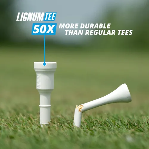 Miniatura 4 de LIGNUM Tee - Camisetas de golf clásicas - Camisetas de golf deportivas - Cabeza antigiro, micro madera de base biológica, 50 veces duradera