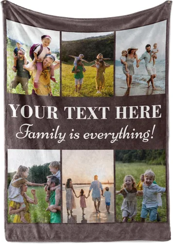 Miniatura 8 de Envío al día siguiente, manta personalizada con foto y texto - impresa en EE. UU., manta de foto personalizada con texto (forro polar 50x60)