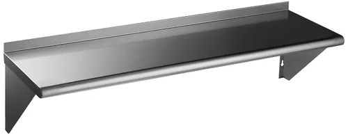 Miniatura 19 de ROCKPOINT Estante de acero inoxidable de 12 x 24 pulgadas, 250 libras, estantes comerciales de metal NSF para montaje en pared, estantería flotante