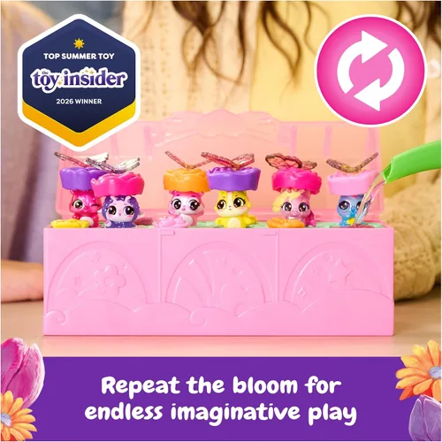 Miniatura 3 de Hatchimals Bloomables, Bloom Bash Collectibles Pack con 6 personajes sorpresa de caja ciega, más de 15 accesorios, terrario y pista de baile