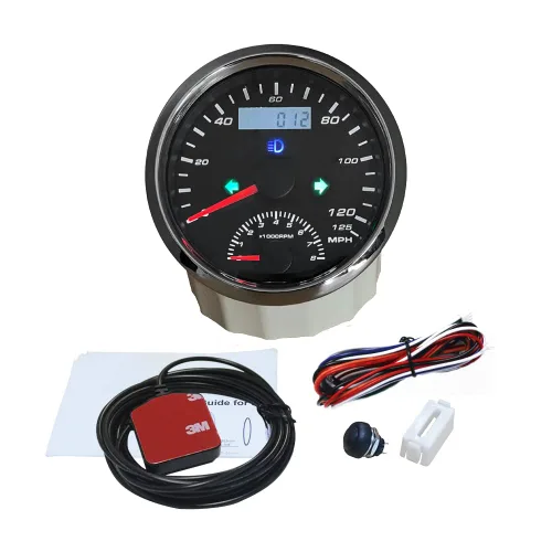 Miniatura 15 de ELING Velocímetro GPS universal de 124.3 mi/h con medidor de 8000 RPM para camión, barco, IP67, impermeable, clase de coche, 3.346 in, 9-32 V