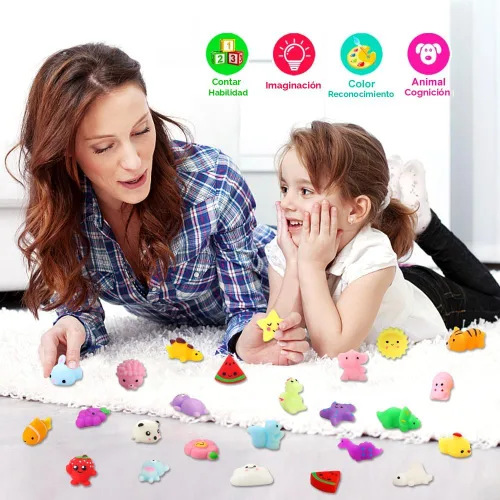 Miniatura 5 de KINGYAO Squishies juguete blando 24 piezas, recuerdos de fiesta para niños, juguete blando Mochi, juguete moji para niños, mini juguetes Kawaii