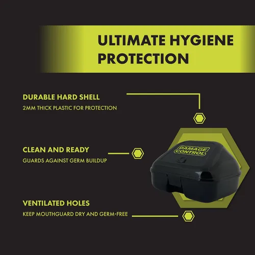 Miniatura 2 de Damage Control Funda protectora bucal – Carcasa rígida resistente de 0.079 in, ventilada, fácil de abrir, almacenamiento protector para protectores