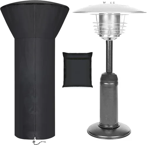 Fundas para calentador de mesa de patio con cremallera y bolsa de almacenamiento, impermeables, a prueba de polvo, resistentes al viento, a la luz