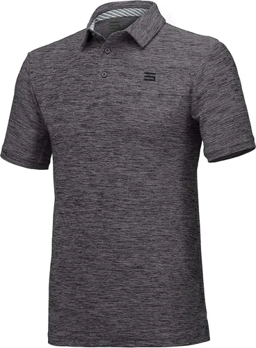 Three Sixty Six - Camisetas de golf para hombre, camiseta tipo polo de manga corta con cuello atlético e informal y material Dry-Fit