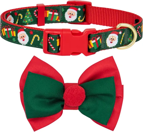 Miniatura 12 de azuza Collar de perro con pajarita, collar de perro suave y cómodo con lazo, patrones divertidos y color brillante para perros pequeños D#Fruta-Piña