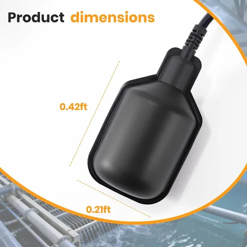 Miniatura 4 de Interruptor de flotador (sin enchufe) Controlador automático de nivel de agua con clasificación IP68, sensor de nivel automático para tanques