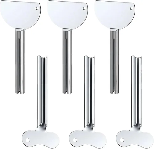 Miniatura 9 de Exprimidor de pasta de dientes, llave exprimidora de tubo de metal, escurridor manual de tubo de pasta de dientes para pintura, crema, cosmética