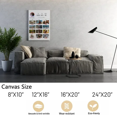 Miniatura 4 de Lienzo enmarcado de collage de 13 imágenes personalizado con tus fotos, lienzo de collage personalizado de múltiples fotos, regalo ideal para bodas
