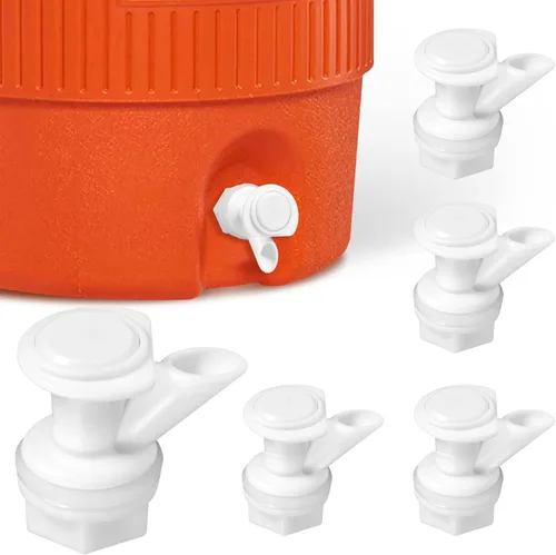 Miniatura 8 de 3 piezas de repuesto de grifo de agua con botón, reutilizable, compatible con enfriador de agua Igloo de 2, 3, 5 y 10 galones, sin BPA, grifo