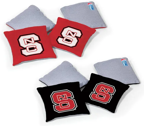 Miniatura 28 de Wild Sports - Puf de doble cara NCAA College de 8 unidades, bolsas de lanzamiento prémium para juego de cornhole, ideal para portones traseros