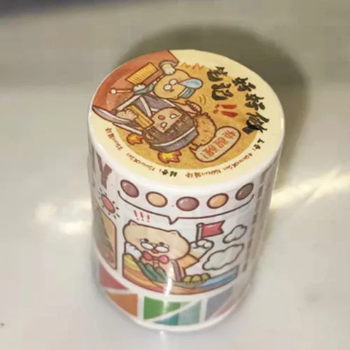 Miniatura 11 de Alideco - Cintas adhesivas decorativas pequeñas de mochi washi, ideales para suministros de diario, manualidades, álbum de recortes, bricolaje