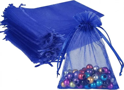 Miniatura 9 de Wudygirl 100 bolsas de organza rosa transparente de 5 x 7 pulgadas con cordón para joyería, bolsas para lápiz labial, baby shower, fiesta, boda