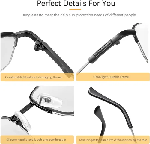 Miniatura 7 de Gafas de lectura multienfoque progresivas fotocromáticas Gafas de sol de transición con protección UV Lectores de sol anti luz azul
