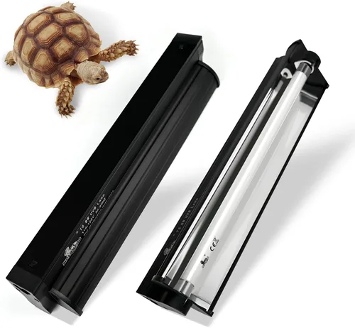 T5 - Kit combinado de iluminación UVB para reptiles, lámpara de 8 W con bombillas Desert 10.0 T5 UVB, lámpara de calor para campana de terrario para