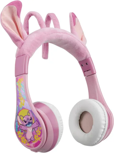 Disney Stitch Angel - Auriculares Bluetooth para niños, auriculares inalámbricos para la escuela, el hogar o los viajes (ángel)