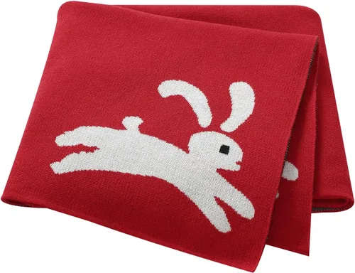 Miniatura 17 de Hadetoto Mantas de bebé para niños y niñas, mantas de algodón de punto para recién nacidos, manta de recepción de ganchillo neutro, esenciales