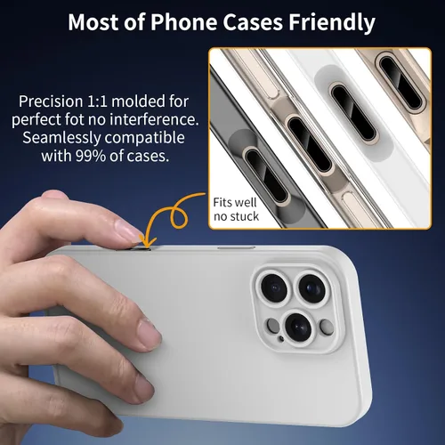 Miniatura 5 de Lkurui Paquete de 4 protectores de botón de control de cámara para iPhone 16 Pro/16 Pro Max/17 [estándar], cubierta de protección delgada