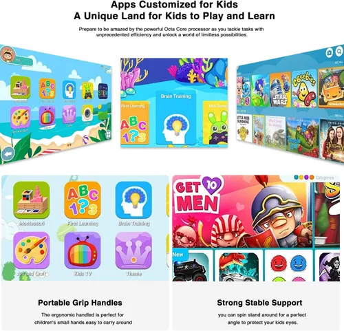 Miniatura 4 de T20mini KID - Tablet Android con pantalla FHD+ de 8.4 pulgadas, procesador Octa Core, 9 GB + 128 GB (1 TB TF), batería 5060 mAh tableta para niños