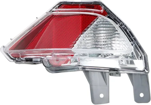 Silscvtt Conjunto de luz trasera y reflector trasero de repuesto para parachoques, lado del pasajero para Rav4 2016-2018