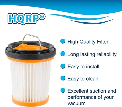 Miniatura 4 de HQRP Paquete de 3 filtros desmontables para polvo compatibles con aspiradoras de mano inalámbricas Shark ION W1 S87 WV200, WV201, WV205, WV220