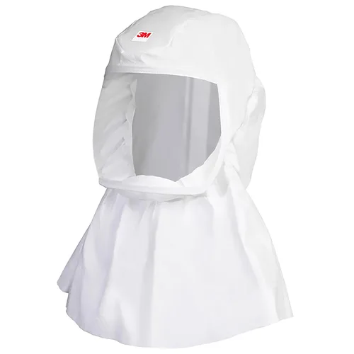 Miniatura 3 de 3M Versaflo S-433S-5 - Capucha con suspensión de cabeza integrada, pequeño/mediano, 5 EA/funda, color blanco