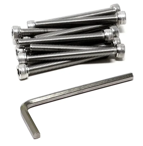 Miniatura 211 de iexcell 25 piezas M4 x 60/65/70/75/3.150 in paso de rosca 0.028 in acero inoxidable 304 cabeza hexagonal Tornillos Tornillos surtido Kit
