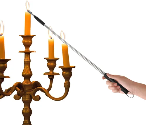 Miniatura 4 de Encendedores de arco para velas, cuello largo y flexible, 27.6 in, recargable, telescópico, eléctrico, sin llama, para cocina, chimenea, piloto