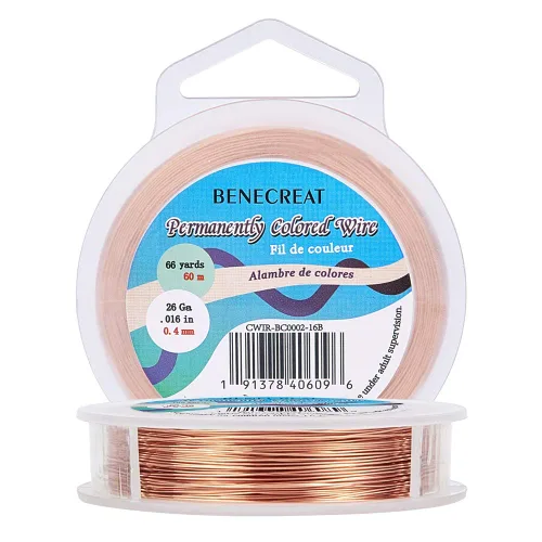 Miniatura 30 de BENECREAT Alambre de cobre para cuentas de joyería de calibre 18, resistente al deslustre, alambre de metal de bronce antiguo para hacer joyas