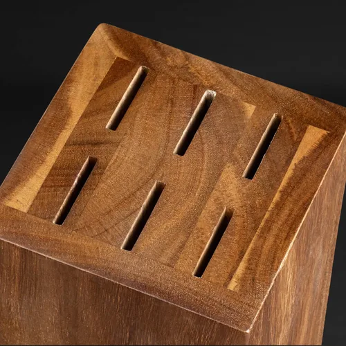 Miniatura 3 de SENKEN - Bloque magnético giratorio para cuchillos sin cuchillos, madera dura de acacia natural, rotación de 360 grados, imanes de neodimio ultra