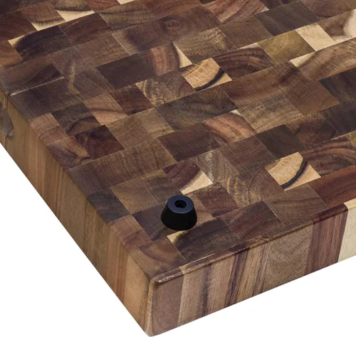 Miniatura 5 de Ruvati RVA2445ACA Tabla de cortar grande de madera maciza con bloque de carnicero de acacia de grano final de 17 x 16 x 2 pulgadas de grosor