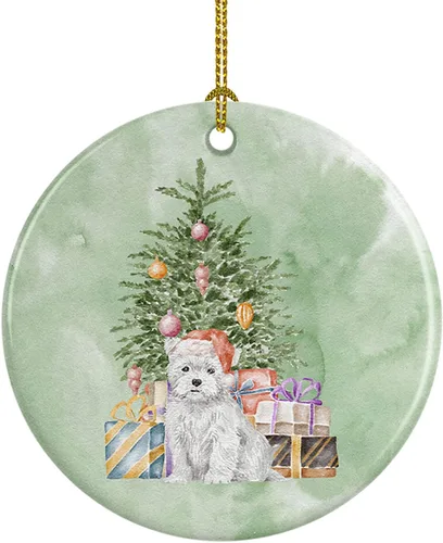 Miniatura 67 de Caroline's Treasures Bulldog, Bulldog inglés #2 y árbol de cerámica adorno colgante para árbol de Navidad, decoración colgante para el hogar