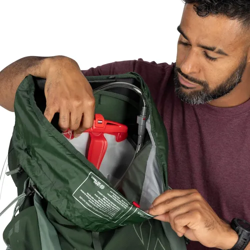 Miniatura 10 de Osprey Talon 44L Mochila de senderismo ligera para hombre, mochila para viajes y campamento, negro/gris carbón, L/XL