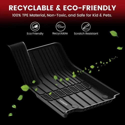 Miniatura 6 de LASFIT Alfombrillas de Piso para Jeep Grand Cherokee L 2021-2025 (SOLO para 6 Asientos Sin Consola Central) Revestimientos de Piso de Automóvil