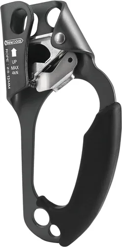 NewDoar Certificado UIAA y CE - Ascendedor de mano para escalada en roca, arborista, equipo de rapel para cuerda de 8~13MM Gris-Derecho