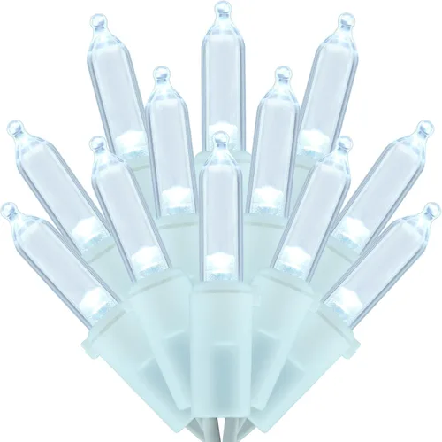 Miniatura 16 de 200 unidades de luces de Navidad LED de color blanco cálido, 66 pies de alambre blanco con certificación UL, juego de luces de cadena de calidad