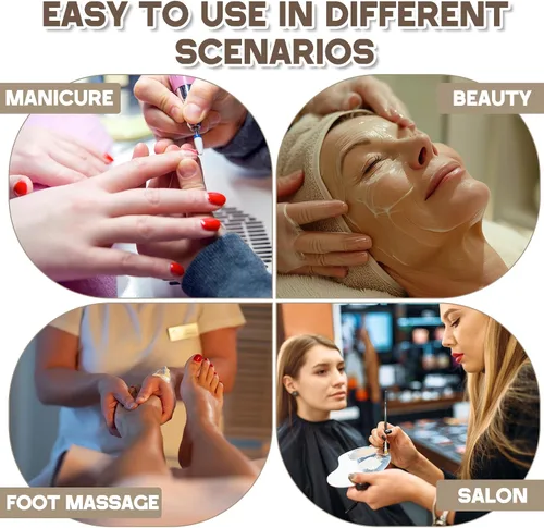 Miniatura 6 de Geelin Silla de pedicura para tecnología de uñas, taburete ergonómico con soporte de espalda, taburete hidráulico ajustable para spa con ruedas