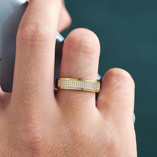 Miniatura 4 de Anillos de boda para hombres, anillos de plata de ley 925, hip hop, aniversario, alianza de boda, regalos para hombres, chapado en oro, 1 unidad