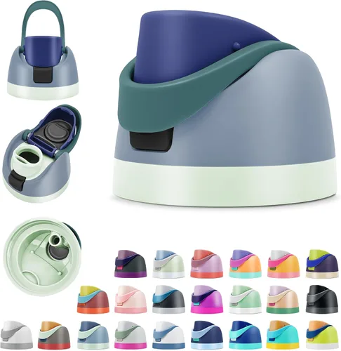 Miniatura 9 de Tapa de repuesto compatible con botella de agua Owala FreeSip a prueba de fugas, tapa abatible reutilizable, accesorio para vasos de 16 onzas, 24