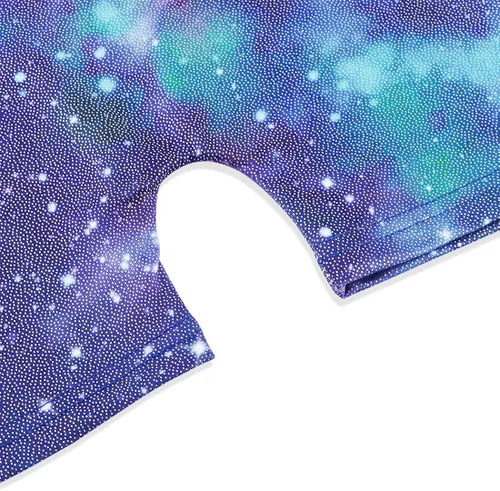 Miniatura 6 de EQSJIU Leotardos de gimnasia para niñas y niños mosaico sirena mariposa estrellas leopardo galaxia teñido anudado cosmos leopardo