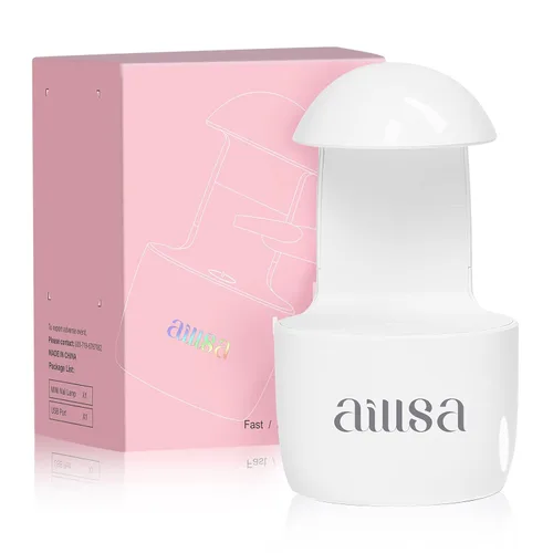 Miniatura 8 de AILLSA Mini luz UV para uñas, lámpara LED de mano para uñas, pequeña lámpara de uñas de gel, portátil, de secado rápido, inalámbrica para regalo