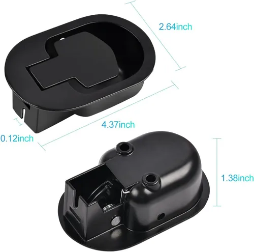 Miniatura 2 de Sopito Piezas de repuesto universales de metal para mango reclinable (4.4 x 2.7 pulgadas) con clips de retención, se adapta a silla elevadora, sofá
