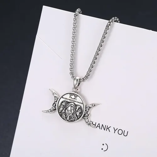 Miniatura 356 de Collar de plata de ley 925 con medalla de San Patrón, colgante de protección católica, amuleto, joyería religiosa para hombres y mujeres