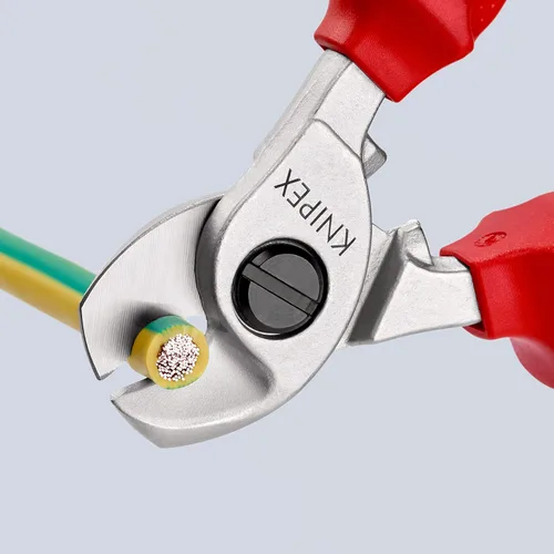 Miniatura 6 de Knipex 95 26 165 Tijeras de cable 6,5" con resorte de apertura con agarre suave probado por VDE