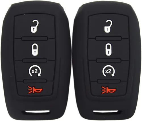 Zorratin Funda protectora de silicona para llavero remoto para Ram 1500 2500 3500 2019 2020 2021 2022 2023 2024 2025 4 botones